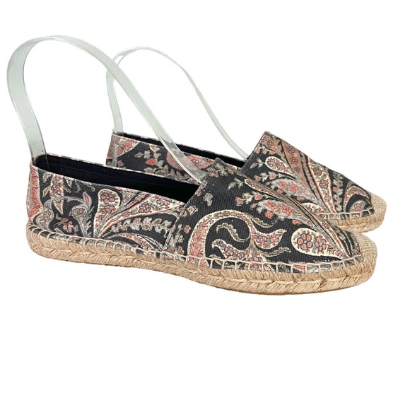 Isabel Marant Etoile Women's Paisley Print Slip On Espadrilles Shoes Size 38